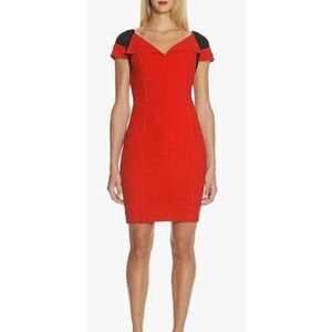 Shani Focus Color Block Dress in Black & Red NWT Size 12